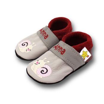 Lauflernschuhe Schnecke auf grau